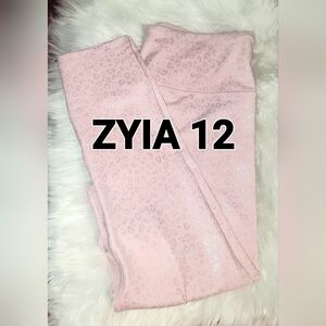 Like New. ZYIA Pink Leopard Unicorn Leggings for Active Wear.